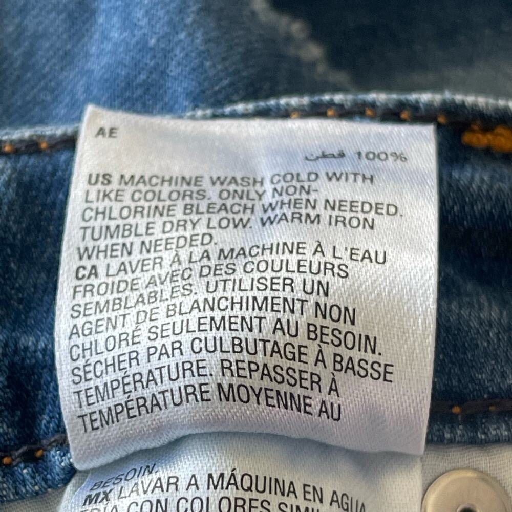 INC SZ 8/29 Cuffed Jeans Distressed Patches High-Rise Pockets Medium Wash Blue - Picture 11 of 11